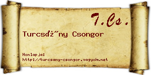 Turcsány Csongor névjegykártya