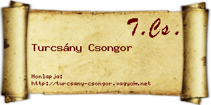 Turcsány Csongor névjegykártya